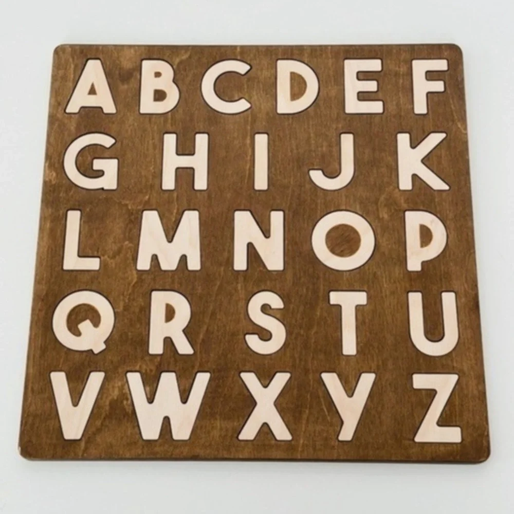 Wood Uppercase Alphabet Letter Puzzle​​​ - Picture 2 of 7